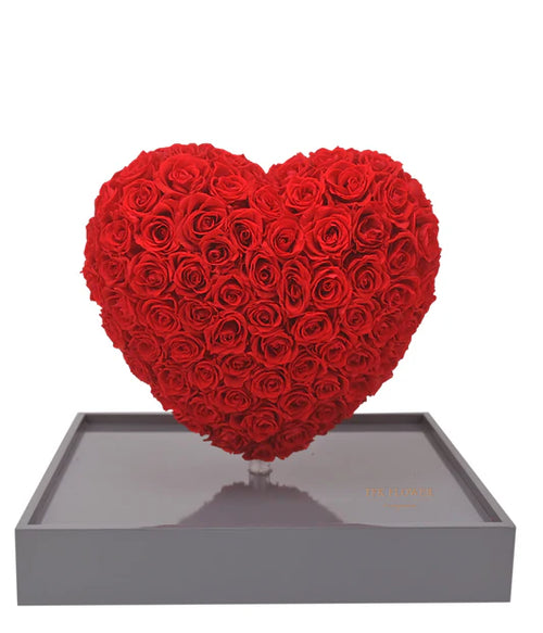 Inima Din Trandafiri Rosii Artificiali